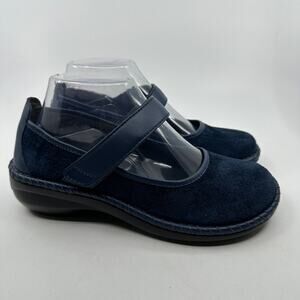 Propet Navy Blue Mary Jane Comfort Walking Shoes Leather Upper WMNS 6 Supportive